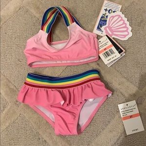 Toddler NEW Andy & Evan 2pc Pink ombré bikini